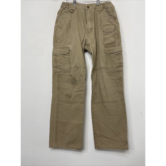 5.11 Tactical Series Mens 30x32 Brown Denim Cargo Pants Tapered Leg - Picture 2 of 8